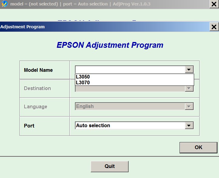 License for 1 PC for Epson <b>L3050, L3070</b> Adjustment Program Full Reset Version